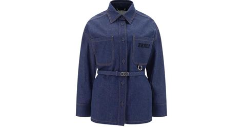 fendi denim jacket women's